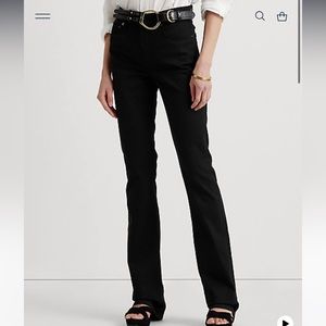 Black Ralph Lauren High-Rise bootcut jeans